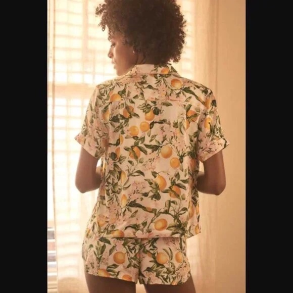 By Anthropologie Lemon Pajama Top - size XXS - Picture 2 of 6